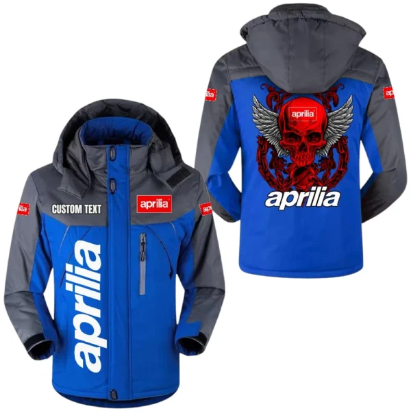 Aprilia Windbreaker Exclusive Logo Windproof Waterproof Jacket Detachable Hood Velvet-Lined Warm Durable, Custom Name TN180225Y11WJVCT1APR
