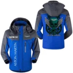 Aston Martin Windbreaker Exclusive Logo Windproof Waterproof Jacket Detachable Hood Velvet-Lined Warm Durable, Custom Name TN180225Y11WJVCT1ASM