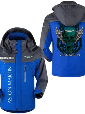 Aston Martin Windbreaker Exclusive Logo Windproof Waterproof Jacket Detachable Hood Velvet-Lined Warm Durable, Custom Name TN180225Y11WJVCT1ASM