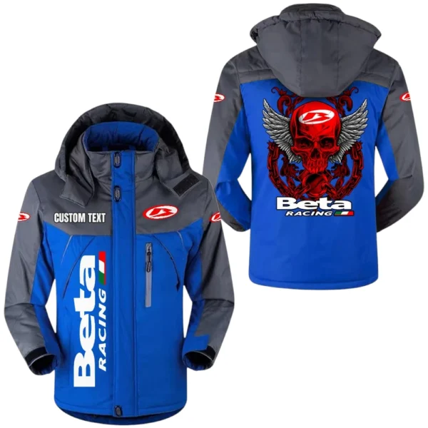 Beta Racing Windbreaker Exclusive Logo Windproof Waterproof Jacket Detachable Hood Velvet-Lined Warm Durable, Custom Name TN180225Y11WJVCT1BET