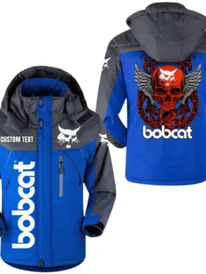 Bobcat Windbreaker Windproof Waterproof Jacket Detachable Hood Velvet-Lined Warm Durable, Custom Name TN180225Y11WJVCT1BOD