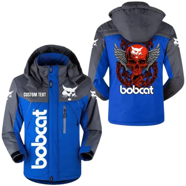 Bobcat Windbreaker Windproof Waterproof Jacket Detachable Hood Velvet-Lined Warm Durable, Custom Name TN180225Y11WJVCT1BOD