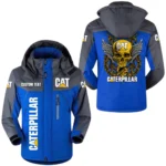 Caterpillar Jacket Exclusive Logo Windproof Waterproof Jacket Detachable Hood Velvet-Lined Warm Durable, Custom Name TN180225Y11WJVCT1CAT