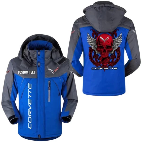 Chevrolet Corvette Exclusive Logo Windproof Waterproof Jacket Detachable Hood Velvet-Lined Warm Durable, Custom Name TN180225Y11WJVCT1CCE