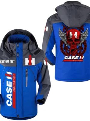 Case IH Jacket Exclusive Logo Windproof Waterproof Jacket Detachable Hood Velvet-Lined Warm Durable, Custom Name TN180225Y11WJVCT1CIH
