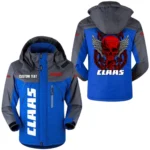 Claas Jacket Exclusive Logo Windproof Waterproof Jacket Detachable Hood Velvet-Lined Warm Durable, Custom Name TN180225Y11WJVCT1CLA