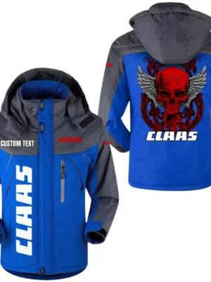 Claas Jacket Exclusive Logo Windproof Waterproof Jacket Detachable Hood Velvet-Lined Warm Durable, Custom Name TN180225Y11WJVCT1CLA