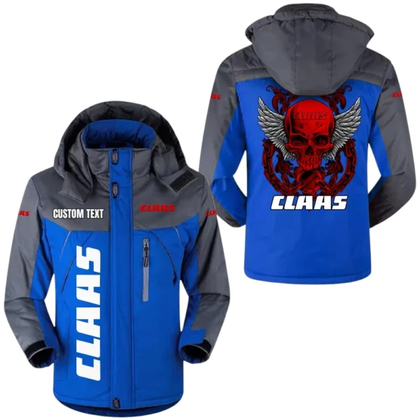 Claas Jacket Exclusive Logo Windproof Waterproof Jacket Detachable Hood Velvet-Lined Warm Durable, Custom Name TN180225Y11WJVCT1CLA