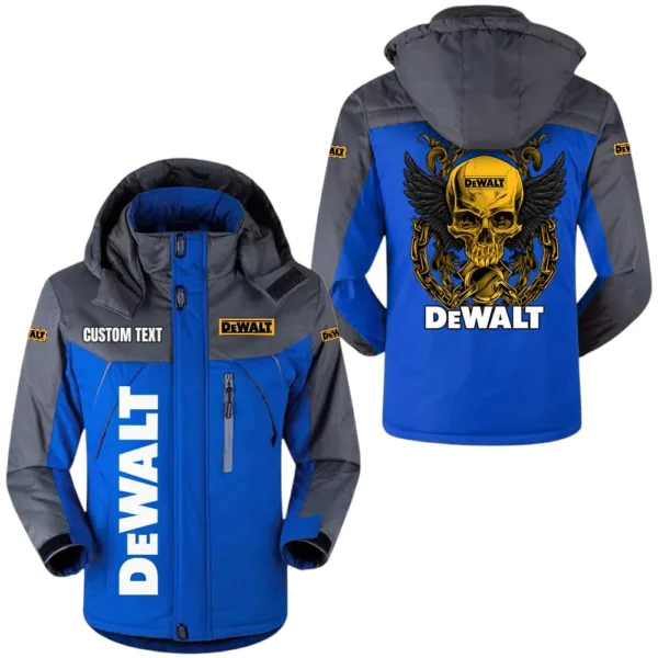 DeWalt Jacket Exclusive Logo Windproof Waterproof Jacket Detachable Hood Velvet-Lined Warm Durable, Custom Name TN180225Y11WJVCT1DEW