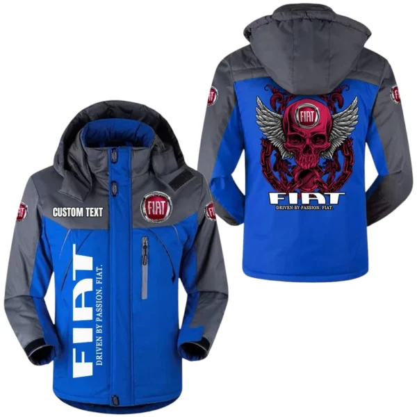 Fiat Jacket Exclusive Logo Windproof Waterproof Jacket Detachable Hood Velvet-Lined Warm Durable, Custom Name TN180225Y11WJVCT1FIA