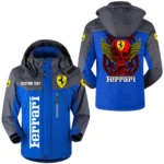 Ferrari Jacket Exclusive Logo Windproof Waterproof Jacket Detachable Hood Velvet-Lined Warm Durable, Custom Name TN180225Y11WJVCT1SCF
