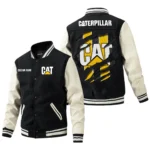 Caterpillar Jacket Men's Baseball Jacket With PU Leather Sleeve, Custom Name HG170225Y15BJPUCT1CAT