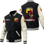 Abarth Jacket Men's Baseball Jacket With PU Leather Sleeve, Custom Name HG170225Y15BJPUCT4ABA