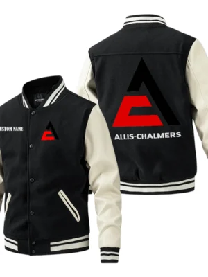 Allis Chalmers Jacket Men’s Baseball Jacket With PU Leather Sleeve, Custom Name HG180225Y15BJPUCT1ALC