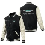 Aston Martin Jacket Men’s Baseball Jacket With PU Leather Sleeve, Custom Name HG180225Y15BJPUCT1ASM