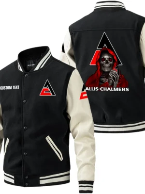 Allis Chalmers Jacket Men’s Baseball Jacket With PU Leather Sleeve, Custom Name HG180225Y15BJPUCT4ALC