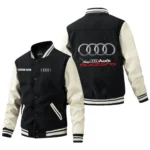 Audi Quattro Jacket Men’s Baseball Jacket With PU Leather Sleeve, Custom Name HG190225Y15BJPUCT1AUQ