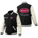 Bugatti Jacket Men’s Baseball Jacket With PU Leather Sleeve, Custom Name HG190225Y15BJPUCT1BUG