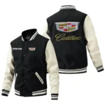 Cadillac Jacket Men’s Baseball Jacket With PU Leather Sleeve, Custom Name HG190225Y15BJPUCT1CAD