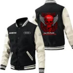 Audi Quattro Jacket Men’s Baseball Jacket With PU Leather Sleeve, Custom Name HG190225Y15BJPUCT2AUQ