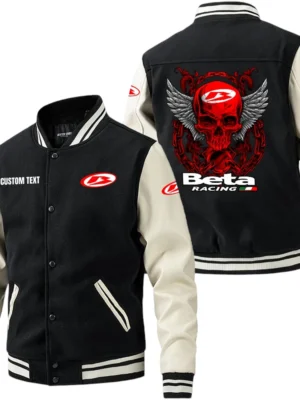 Beta Jacket Men’s Baseball Jacket With PU Leather Sleeve, Custom Name HG190225Y15BJPUCT2BET