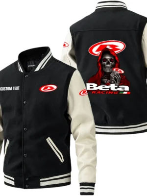Beta Jacket Men’s Baseball Jacket With PU Leather Sleeve, Custom Name HG190225Y15BJPUCT3BET