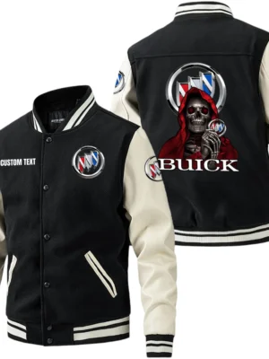 Buick Jacket Men’s Baseball Jacket With PU Leather Sleeve, Custom Name HG190225Y15BJPUCT4BUI