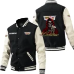Cadillac Jacket Men’s Baseball Jacket With PU Leather Sleeve, Custom Name HG190225Y15BJPUCT4CAD