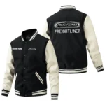 Freightliner Group Jacket Men’s Baseball Jacket With PU Leather Sleeve, Custom Name HG210225Y15BJPUCT1FRE