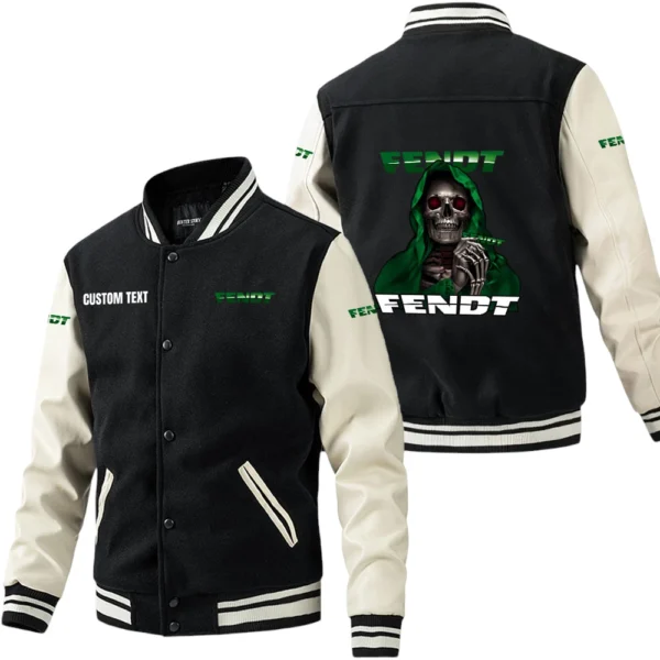 Fendt Jacket Men’s Baseball Jacket With PU Leather Sleeve, Custom Name HG210225Y15BJPUCT3FEN