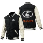 Kubota Jacket Men’s Baseball Jacket With PU Leather Sleeve, Custom Name HG240225Y15BJPUCT1KUB