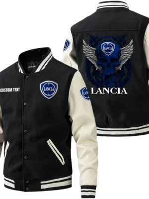 Lancia Jacket Men’s Baseball Jacket With PU Leather Sleeve, Custom Name HG240225Y15BJPUCT2LAN