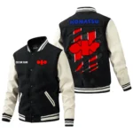 Komatsu Jacket Men’s Baseball Jacket With PU Leather Sleeve, Custom Name HG240225Y15BJPUCT3KOM