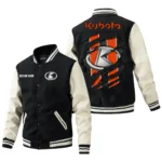 Kubota Jacket Men’s Baseball Jacket With PU Leather Sleeve, Custom Name HG240225Y15BJPUCT3KUB