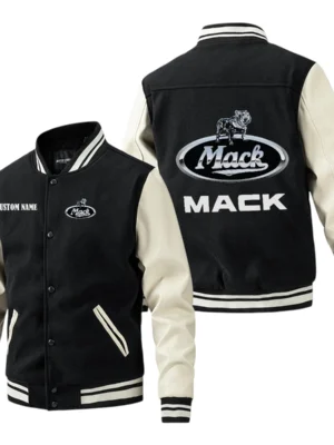 Mack Trucks Jacket Men’s Baseball Jacket With PU Leather Sleeve, Custom Name HG250225Y15BJPUCT1MAC