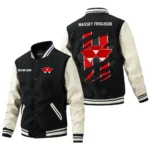 Massey Ferguson Jacket Men’s Baseball Jacket With PU Leather Sleeve, Custom Name HG250225Y15BJPUCT3MAF