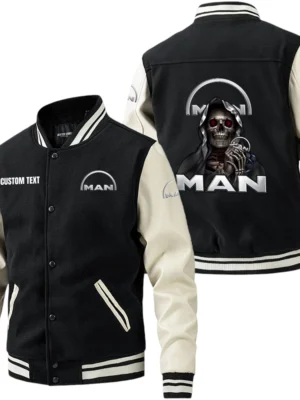 Man Jacket Men’s Baseball Jacket With PU Leather Sleeve, Custom Name HG250225Y15BJPUCT4MAN