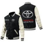 Toyota Jacket Men’s Baseball Jacket With PU Leather Sleeve, Custom Name HG260225Y15BJPUCT1TOY