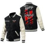 Victory Motorcycles Jacket Men’s Baseball Jacket With PU Leather Sleeve, Custom Name HG270225Y15BJPUCT3VIC