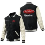 Peterbilt Jacket Men’s Baseball Jacket With PU Leather Sleeve, Custom Name TN220225Y15BJPUCT1PEA