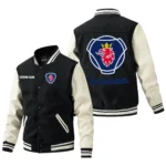 Scania Jacket Men’s Baseball Jacket With PU Leather Sleeve, Custom Name TN220225Y15BJPUCT1SCA