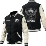Ski Doo Jacket Men’s Baseball Jacket With PU Leather Sleeve, Custom Name TN220225Y15BJPUCT2DOO