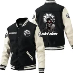 Ski Doo Jacket Men’s Baseball Jacket With PU Leather Sleeve, Custom Name TN220225Y15BJPUCT3DOO
