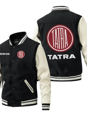 Tatra Jacket Men’s Baseball Jacket With PU Leather Sleeve, Custom Name TN250225Y15BJPUCT1TAT