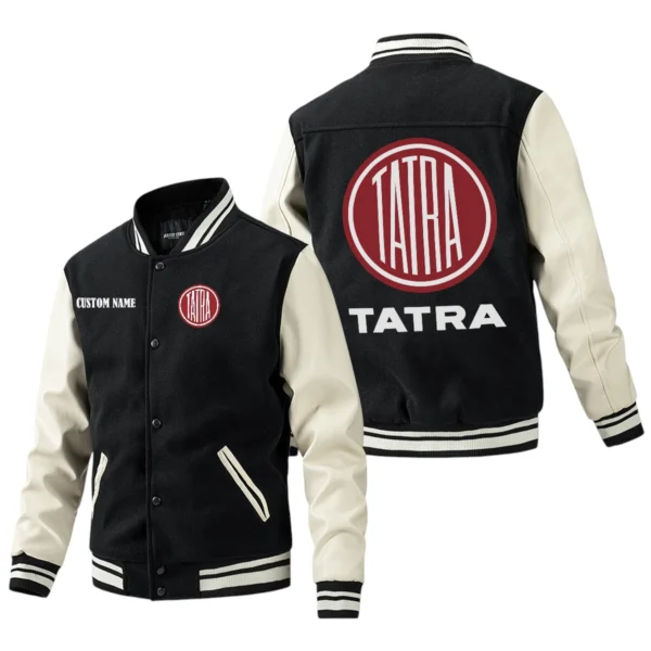 Tatra Jacket Men’s Baseball Jacket With PU Leather Sleeve, Custom Name TN250225Y15BJPUCT1TAT