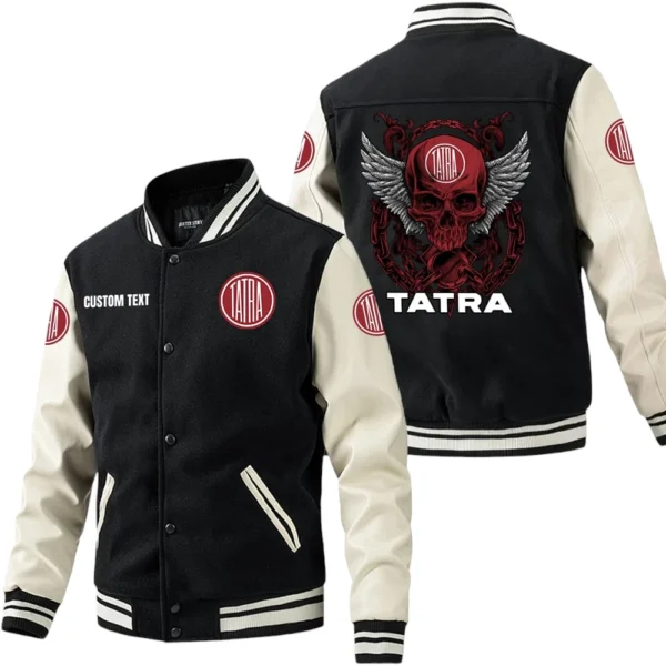 Tatra Jacket Men’s Baseball Jacket With PU Leather Sleeve, Custom Name TN250225Y15BJPUCT2TAT