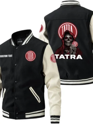 Tatra Jacket Men’s Baseball Jacket With PU Leather Sleeve, Custom Name TN250225Y15BJPUCT3TAT