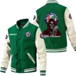 Alfa Romeo Jacket Men’s Baseball Jacket With PU Leather Sleeve, Custom Name HG180225Y15BJPUCT4ALR