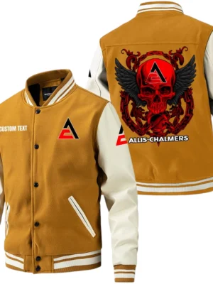 Allis Chalmers Jacket Men’s Baseball Jacket With PU Leather Sleeve, Custom Name HG180225Y15BJPUCT2ALC