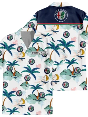 Alfa Romeo Exclusive Logo Hawaiian Shirt All-over Print For Men Women Kids, Custom Name HIDI170225Y7HWLS2ALR
